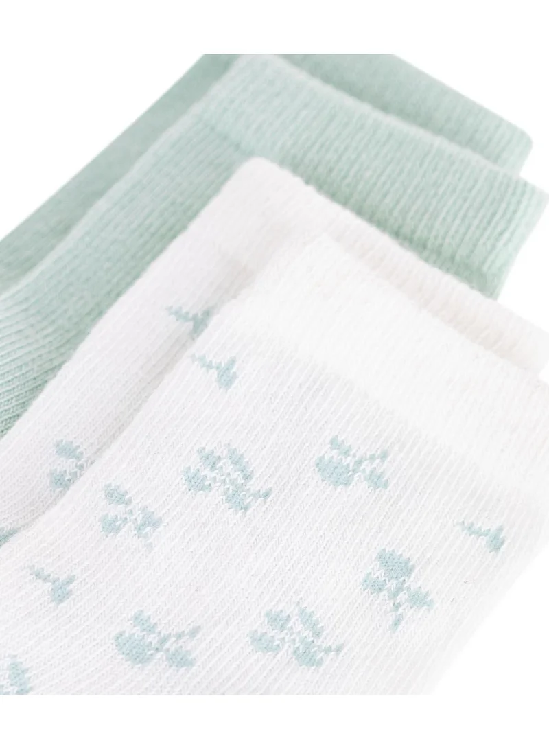 بيتي باتو Babies' floral-print cotton socks - 2-pack
